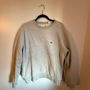 Levi's Light Gray Crewneck Sweater for Men